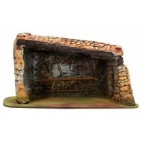 Santons De Provence Stal dak open - 26 x 16 x H 14 cm 