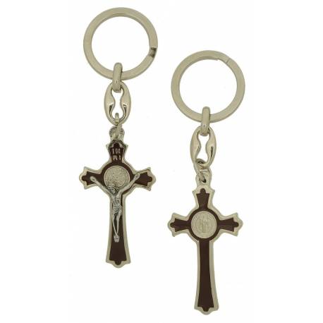 Porte-Clefs - St Benoît - Métal Argenté + Email