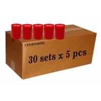 Carton de 150 Bougies 24H - ROUGE - 5 / Set - 30 Sets / Ctn