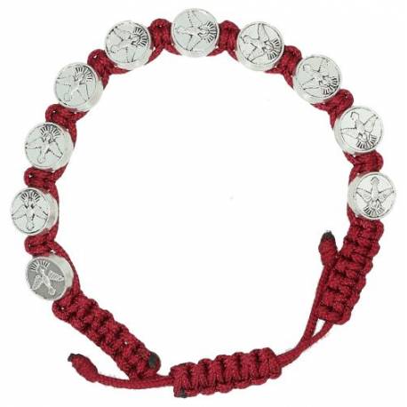 Bracelet sur corde Médailles Saint Esprit