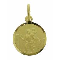 Médaille St Christophe - 14 mm - Métal Doré