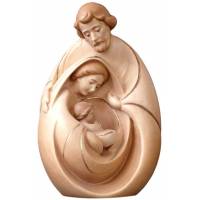 Sainte Famille en bois sculpté - 07 cm - 2 tons bois