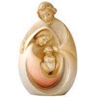 Sainte Famille en bois sculpté - 07 cm - couleur