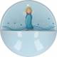 Benitier porcelaine 10 cm Bleu ange