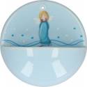 Benitier porcelaine 10 cm Bleu ange