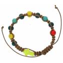 Armband / koord - hout - multicolor - kinderen 