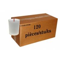 Carton de 120 Bougies 36 H - Transparent