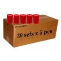 Karton met 150 Kaarsen 24U - ROOD - 5 / Set - 30 Sets / Ktn 