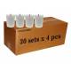 Carton de 120 Bougies 36H BLANC-4/Set-30 Sets/Ctn