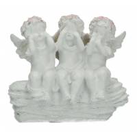 3 Anges sur rocher 11 cm