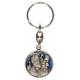 Porte-clefs Saint Christophe 30 mm Email bleu