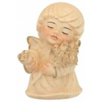 Ange avec fleurs - 7 Cm - Alabaster