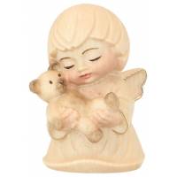 Engel met teddybeer - 7 cm Alabaster 