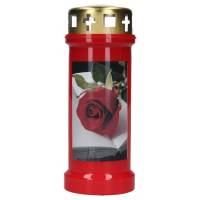 Bougie 6J / CD / rouge / Rose + livre ouvert