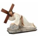 Beeld Jesus met kruis 23 x 30 cm in hars 