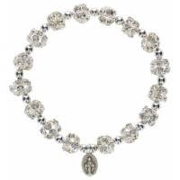 Bracelet s/élastique Strass 8 mm Cristal transparent