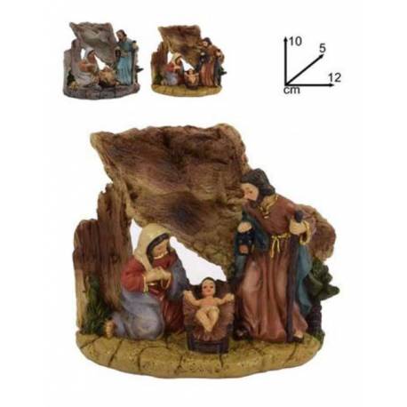 Kerststal van 10 cm - assortiment van 2 modellen 