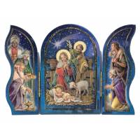 Triptyque 13 X H09 cm - Nativité - Anges