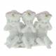 Trio anges sagesse / assis - 6 cm