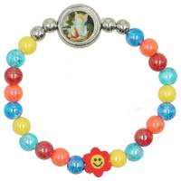 Armband op elastiek multicolor 