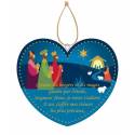 9,5 cm Blue Worship Heart 