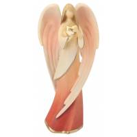 Ange En Bois Sculpte 15 cm rouge