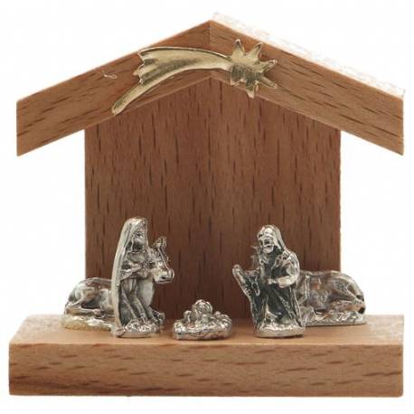 Kerststal - Stal + Ster - 5 X 3,5 X H 5 cm 