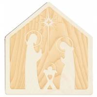 Nativité en bois scuplté - 06cm - Naturel