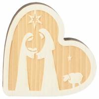 Nativité en bois scuplté - 06cm - Naturel