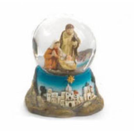 Boule de neige avec nativite enfantine - Ht 6,4 cm