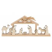 Crèche de Noël en bois