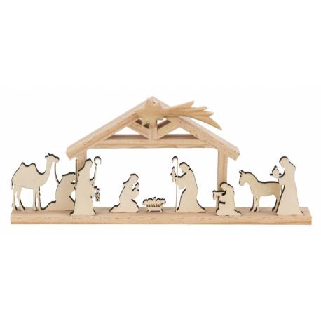 Crèche de Noël en bois