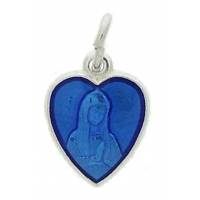 Médaille Vierge Priante - Email Bleu