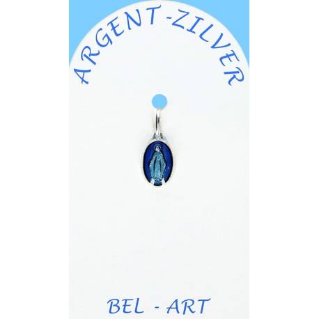 Medaille Zilver - Wonderbare - Email Blauw 