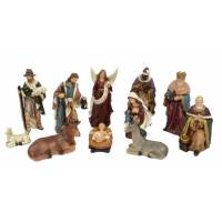 Personnages de crèche de Noël - 11 figurines de 20 cm