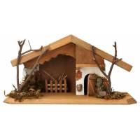 Cabane vide pour personnages de crèche de 5-6 cm (13x10x26cm)