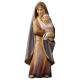 Statue Vierge Marie orientale avec enfant en bois - 16 cm - couleur