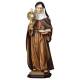 Statue en bois sculpté Sainte Claire avec ostensoire 12 cm couleur