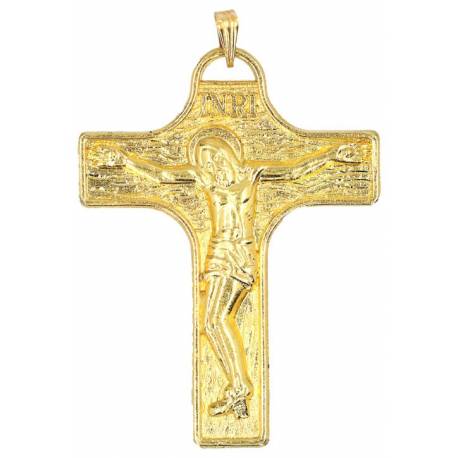 Croix Métal doré 55 x 42 mm / Christ Miséricordieux