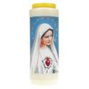 Noveenkaars / wit / Onbevlekt Hart van Maria 