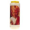 Noveenkaars / Wit / Kindje Jesus zegenend 