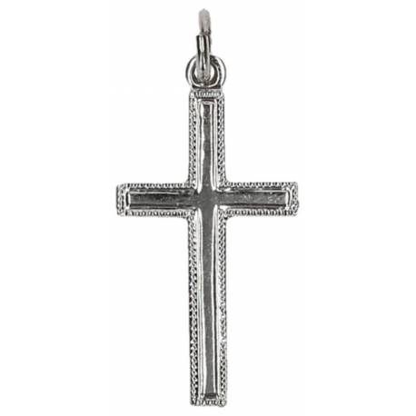 Croix métal argenté - 18 X 10 mm