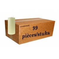 Carton de 99 bougies 120 X 40 mm - Ivoire