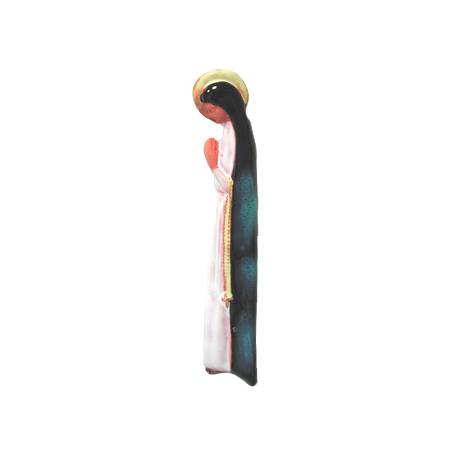 Wandbeeld Keramiek 18 cm Maria / Biddend Donkerblauw 