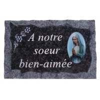 Plaque Cimetiere A Notre Soeur Bien-Aimee 9x14