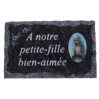 Plaque Cimetiere A Notre Petite-Fille Bien-Aimee 9x14