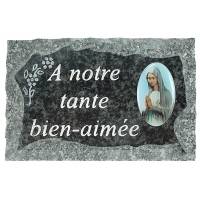 Plaque Cimetiere A Notre Tante Bien-Aimee 9x14