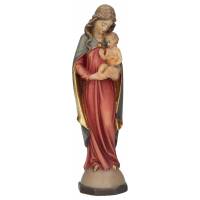 Statue 14 Cm Vierge Bois Sculpte Couleur