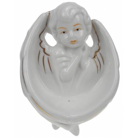 Bénitier - Ange - 11 X 8 cm - Porcelaine