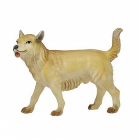 Houtsnijwerk Herdershond voor kerstfiguren van 16 cm/Gekleurd 